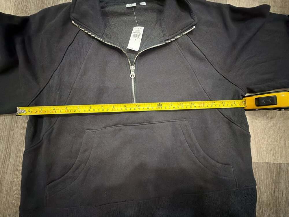 Gap Half-Zip Pullover Sweatshirt Size M Black Fleece - Picture 4 of 6